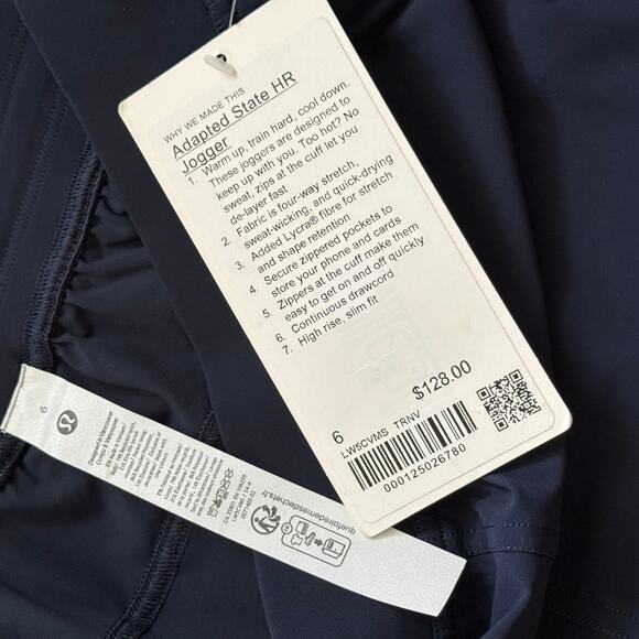 Lululemon Adapted State Jogger NWT True Navy Size 6 Comfortable Athleisure Pants - Picture 5 of 5